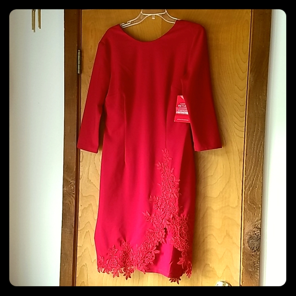 ASOS NWT Red Midi Formal Dress Little Mistress